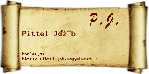 Pittel Jób névjegykártya